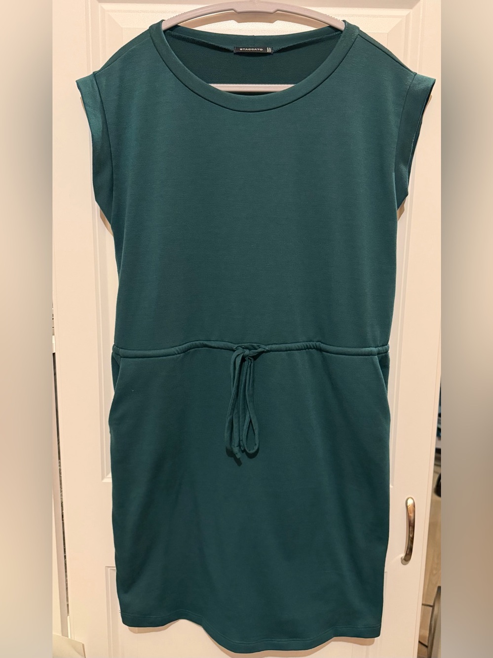 Staccato Deep Teal(Deep Emerald/Forest Teal) Drawstring Waist Dress